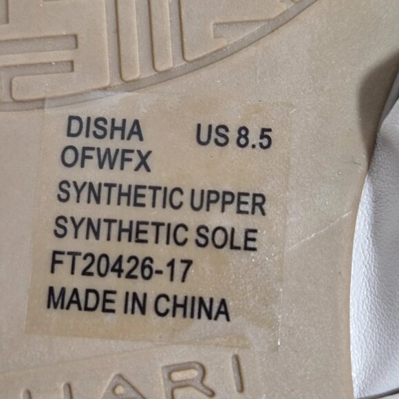 Tahari Beige Faux Leather Knotted Toe Straps Flat Slide Sandals Size 8.5 - Picture 8 of 8